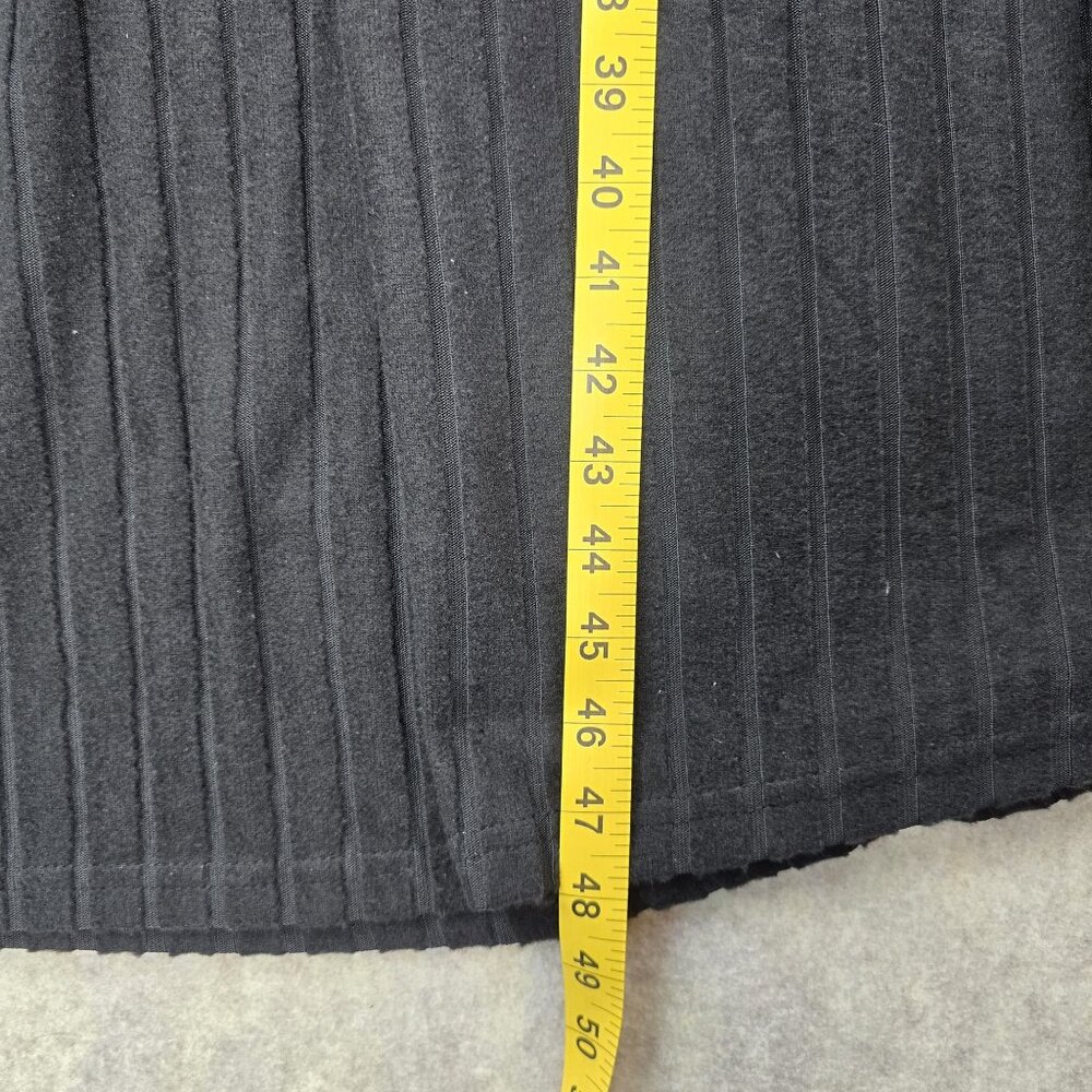 Black Long Sleeve Ribbed Dress 2XL Polyester & Spandex Machine Washable - Picture 4 of 5